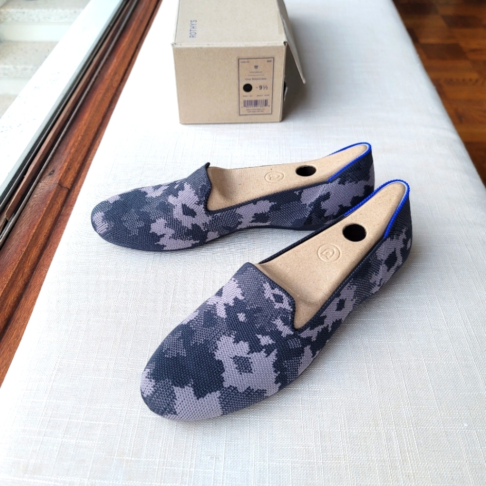 Rothy's Blue and Gray Loafers